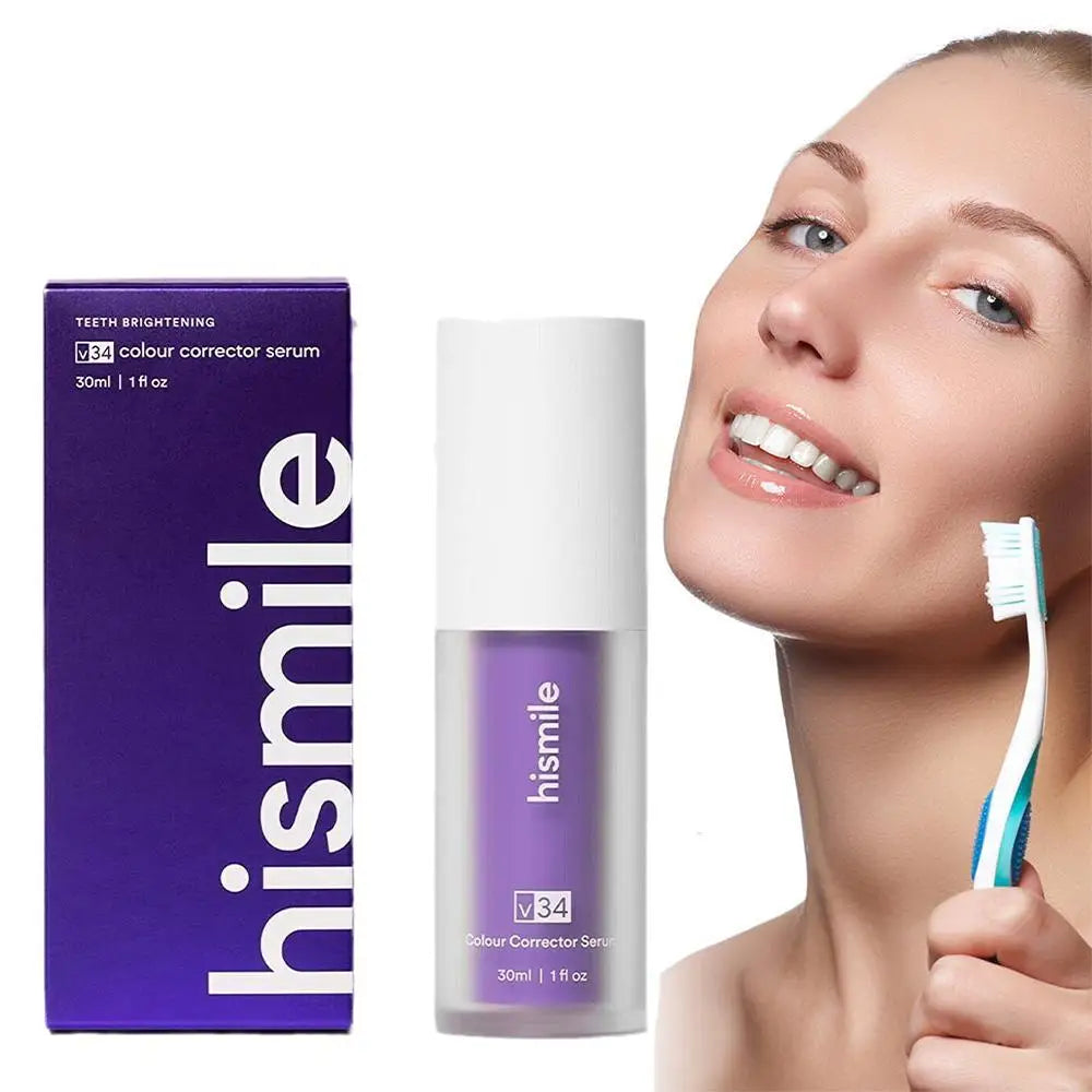 30ml Hismile V34 Purple Teeth Whitening Foam Press Type Color