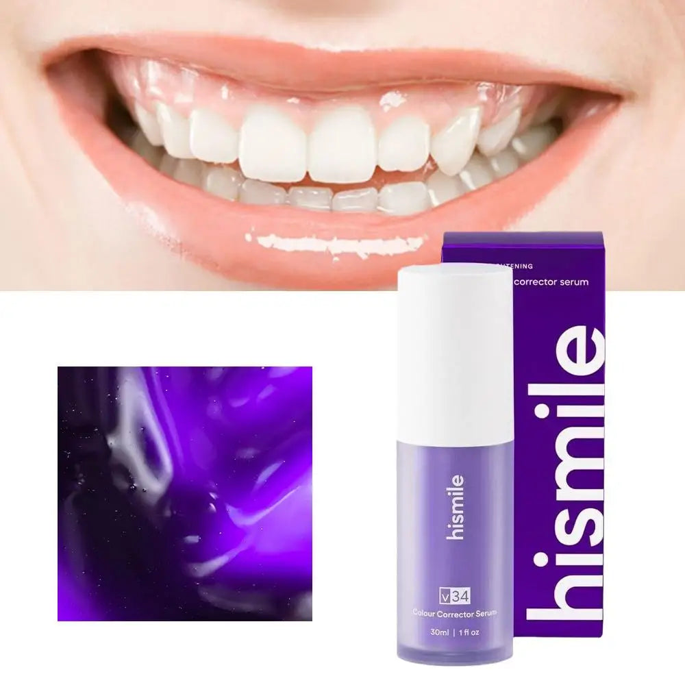 30ml Hismile V34 Purple Teeth Whitening Foam Press Type Color